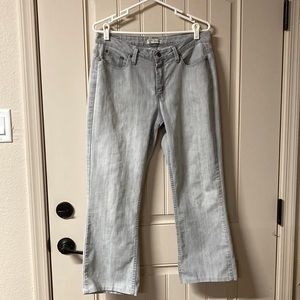 Riders by Lee Faded Blueish Gray Boot Cut Jeans 5 Pockets Button & Zip Size 10M